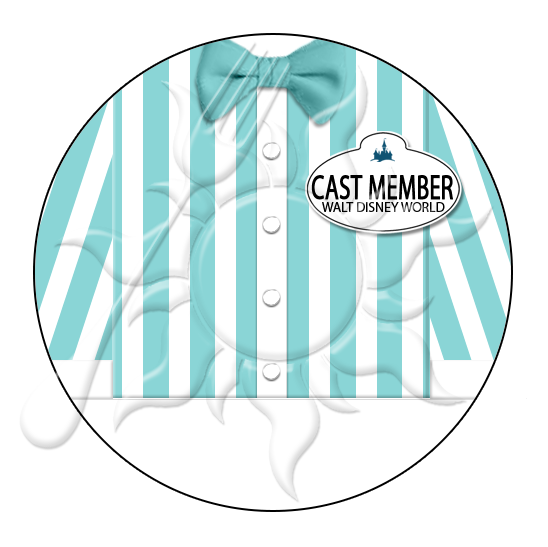 Plaza Ice Cream Parlor Cast Member Costume Necklace or Keychain