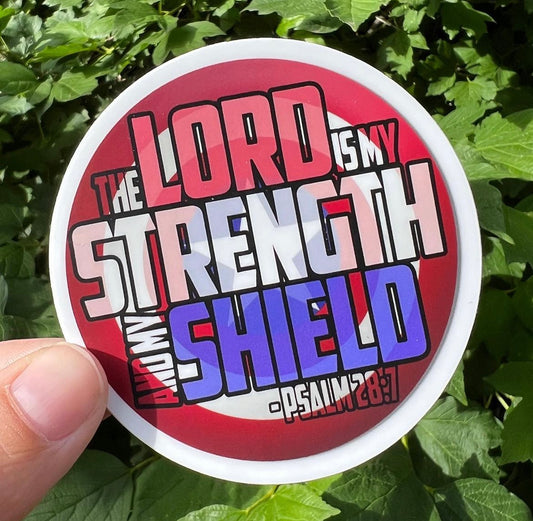 Strength and Shield Cap Sticker