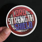 Strength and Shield Cap Sticker