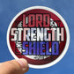 Strength and Shield Cap Sticker