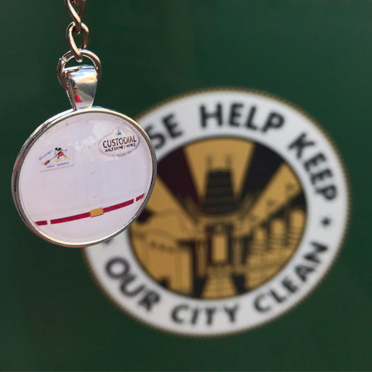Custodial Disney Cast Member Costume Keychain or Necklace