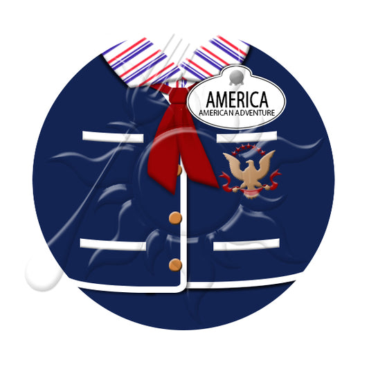 American Adventure Cast Member Costume Necklace or Keychain