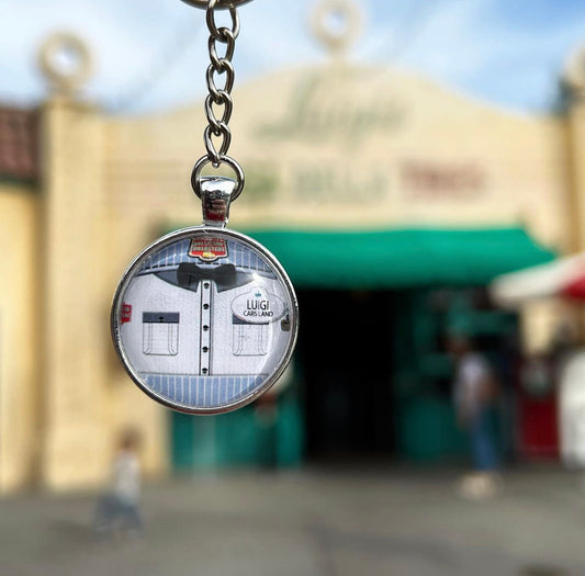 Luigi's Flying Tires Cast Member Costume Necklace or Keychain