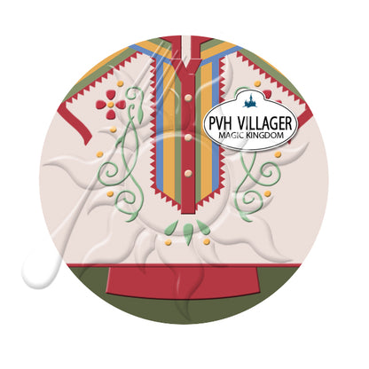 Pinocchio Village Haus Cast Member Costume Necklace or Keychain