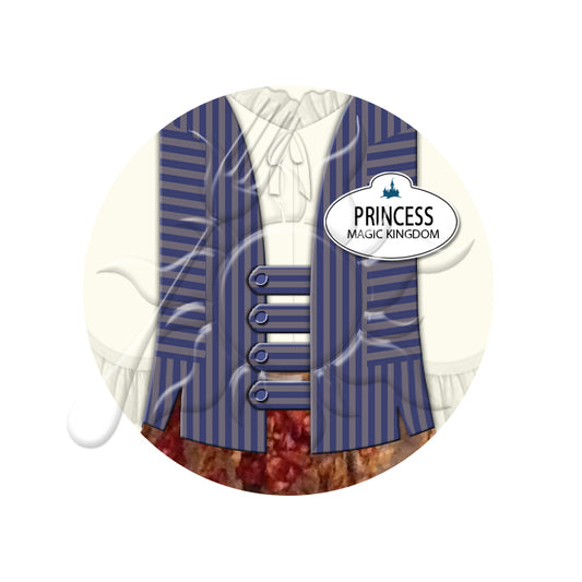 Cinderella's Royal Table Cast Member Costume Necklace or Keychain