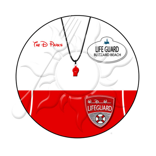 Lifeguard Cast Member Costume Necklace or Keychain