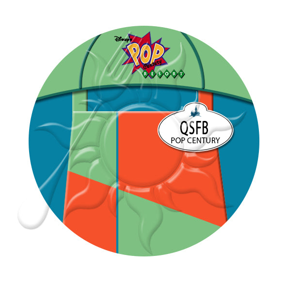 Pop Century QSFB Cast Member Costume Necklace or Keychain